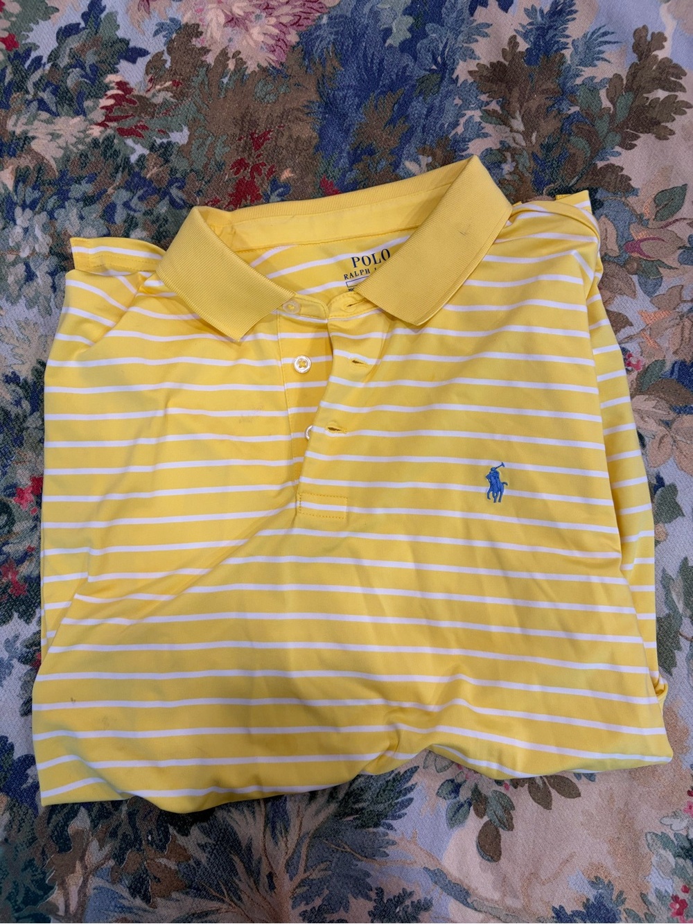 Polo by Ralph Lauren Men’s Yellow Stripe Polo Shirt